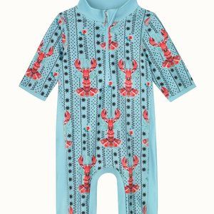 Cath Kidston "Lobster & Rose" Baby Swim All-in-One NWT